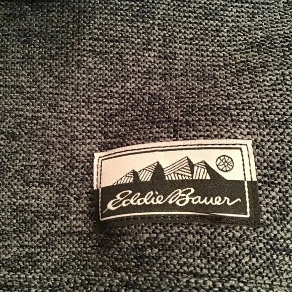 Eddie Bauer Sweater Fleece Men's Medium Pullover Heather Navy- NEW With Tags - Picture 5 of 7